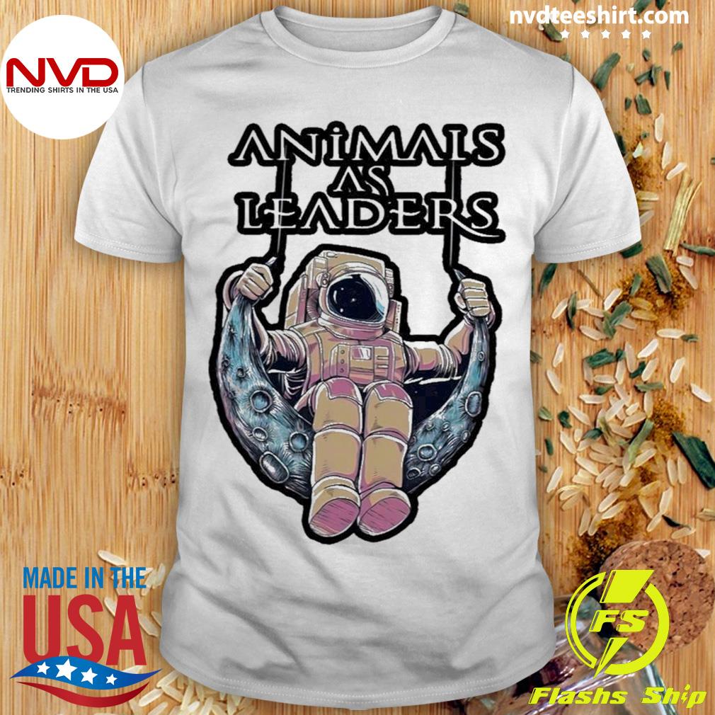 Astronaut Sitting On A Swing On The Crescent Moon Animals As Leaders Homage Shirt