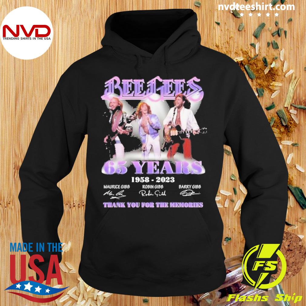 Bee Gees 65 Years 1958 – 2023 Thank You For The Memories Signatures Shirt Hoodie