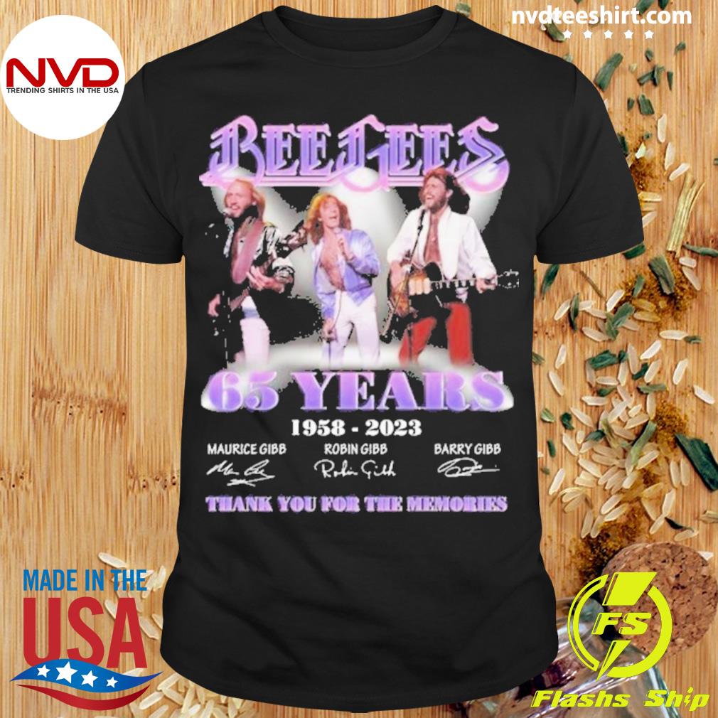 Bee Gees 65 Years 1958 – 2023 Thank You For The Memories Signatures Shirt