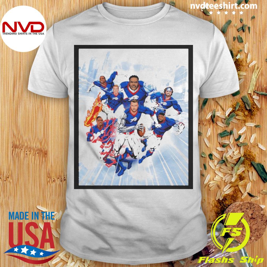 Buffalo Bills Super Hero On Comic Poster Home Decor Poster Canvas