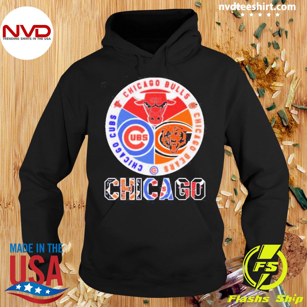 Chicago bulls chicago bears and Chicago Cubs logo teams new design