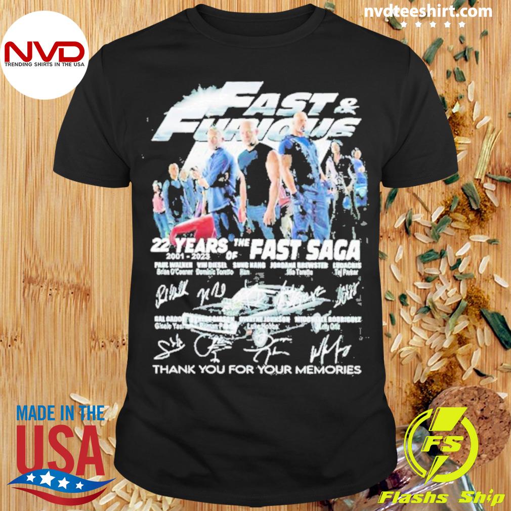Fast & Furious 22 Years The Fast Saga Signature Shirt