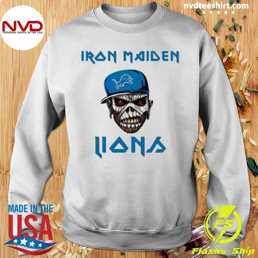 Official Iron Maiden Skull Detroit Lions Shirt, hoodie, sweater, long sleeve  and tank top