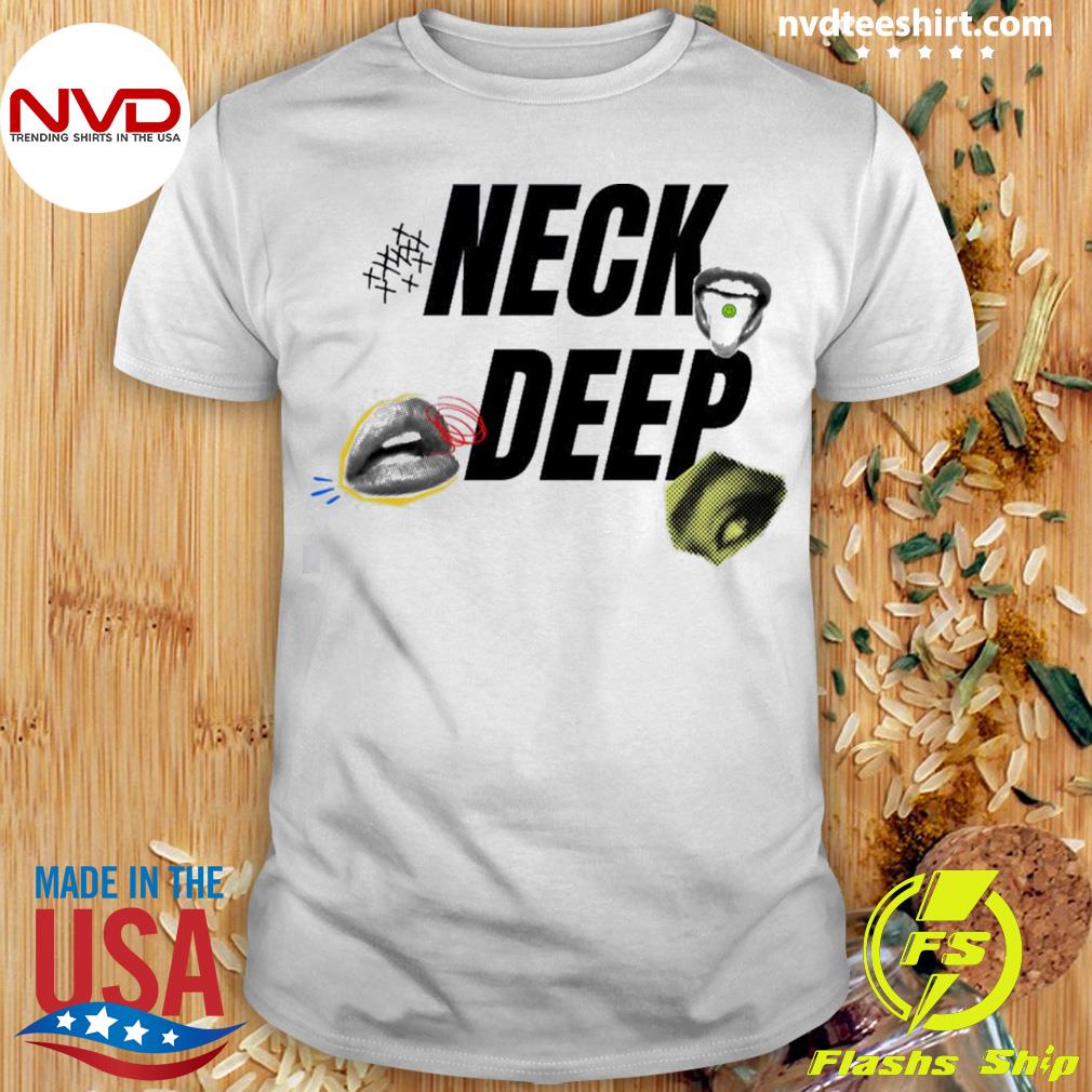Lips Eye Neck Deep Band Shirt