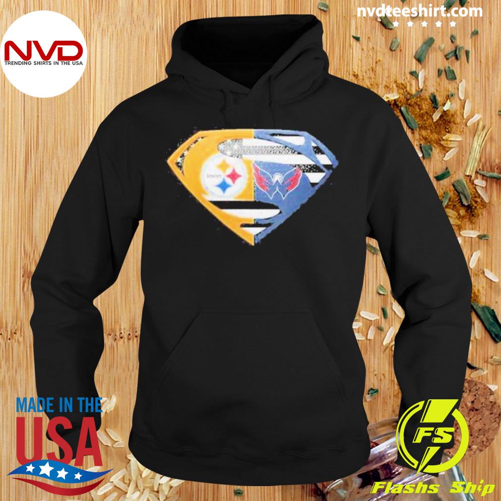 Pittsburgh Steelers Washington Capitals Superman Shirt, hoodie, sweater,  long sleeve and tank top