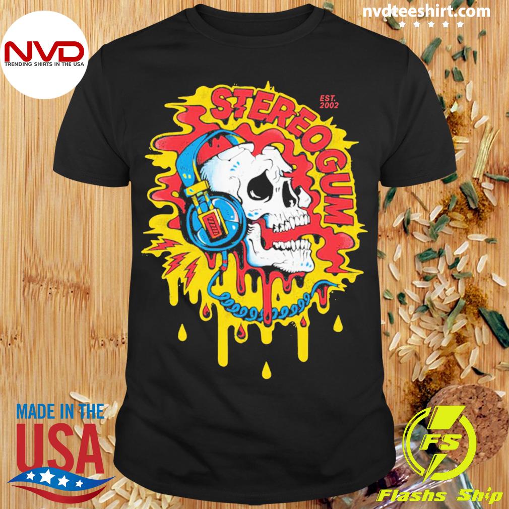 Stereogum Skull Graphic Colorful Shirt