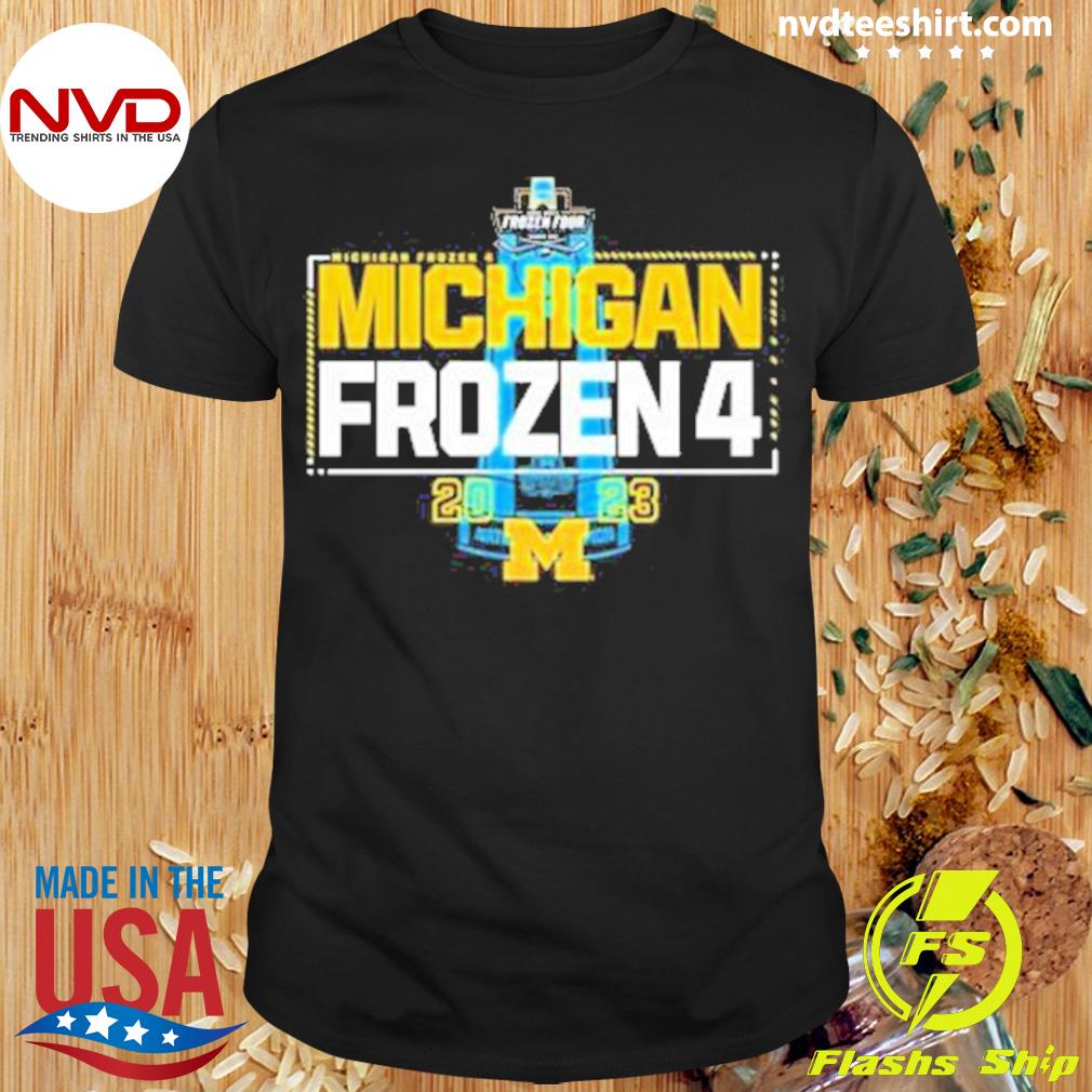 University Of Michigan Navy Hockey 2023 Ncaa Frozen Four Shirt