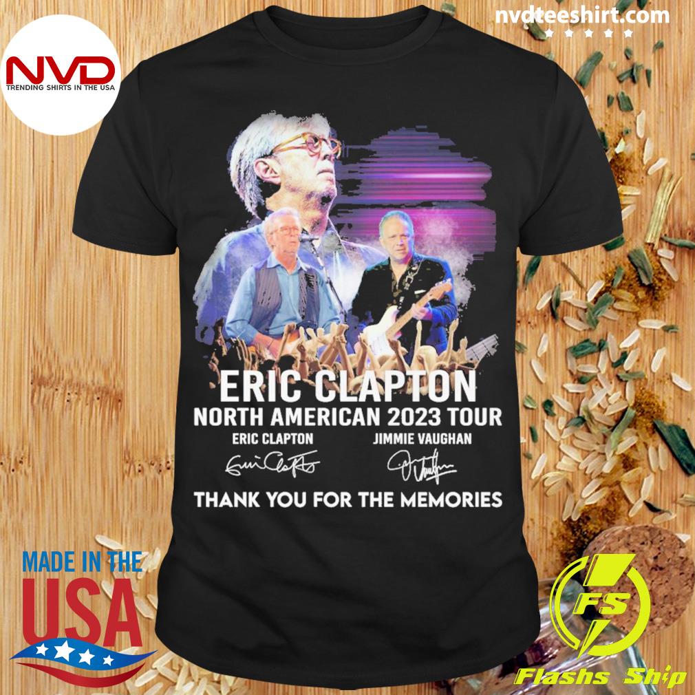 Eric Clapton North American 2023 Tour Signature Thank You For The Memories Shirt
