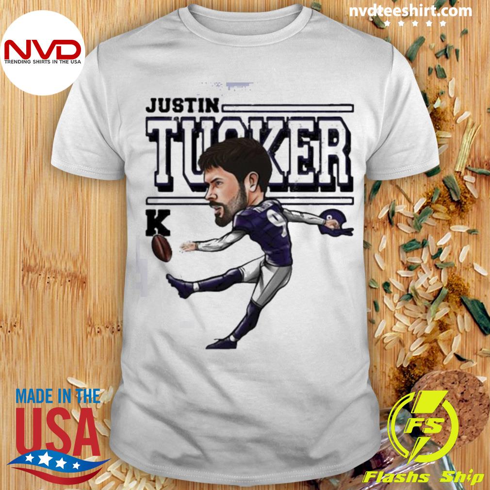 Funny Cartoon Justin Tucker Football Shirt - High-Quality Printed