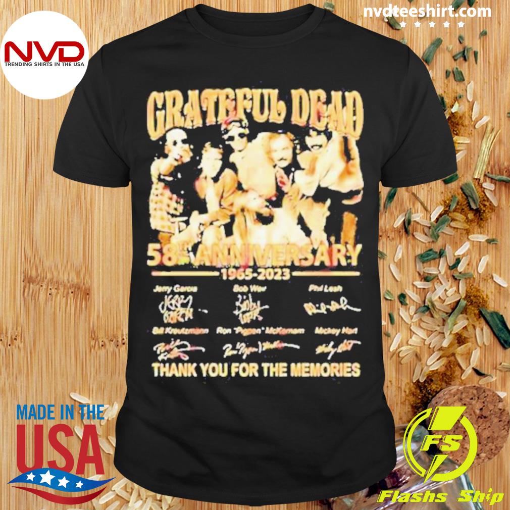 Grateful Dead 58th Anniversary 1965 – 2023 Thank You For The Memories Shirt