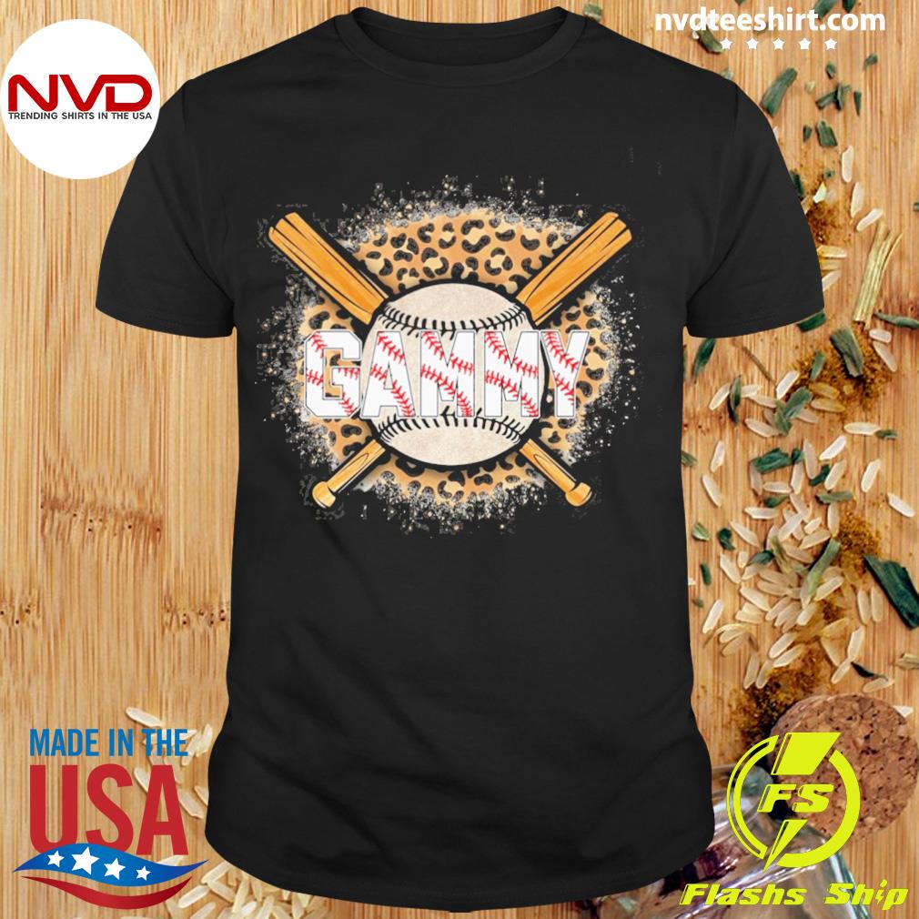 Leopard Baseball Bat Gammy Shirt