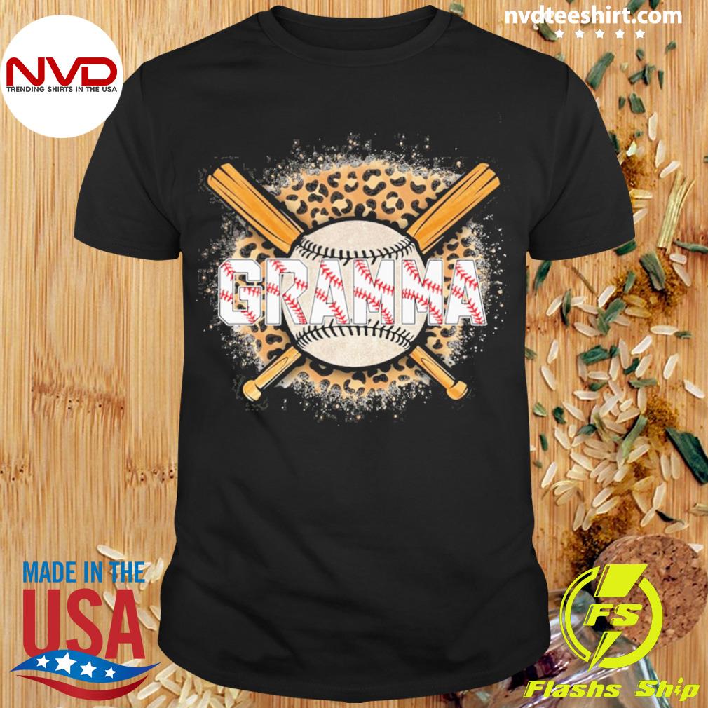 Leopard Baseball Bat Gramma Shirt