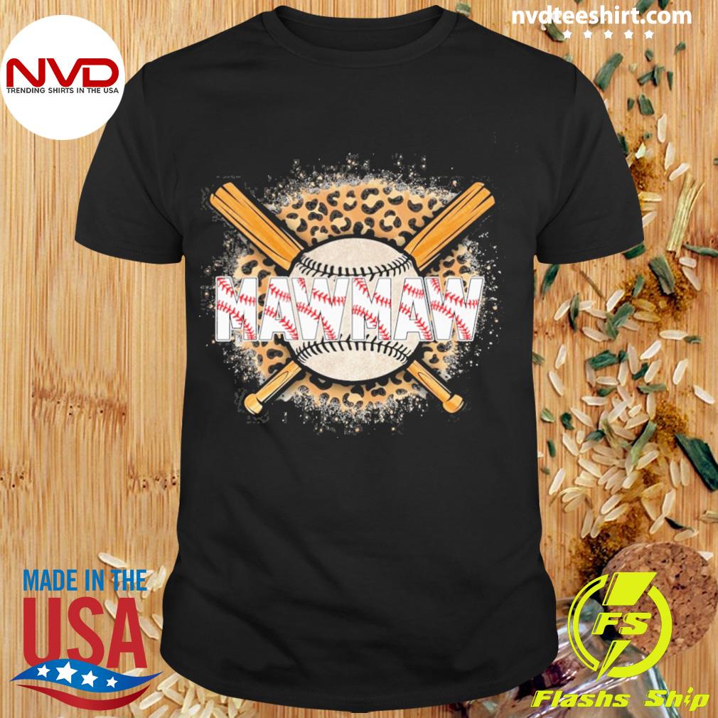 Leopard Baseball Bat Mawmaw Shirt