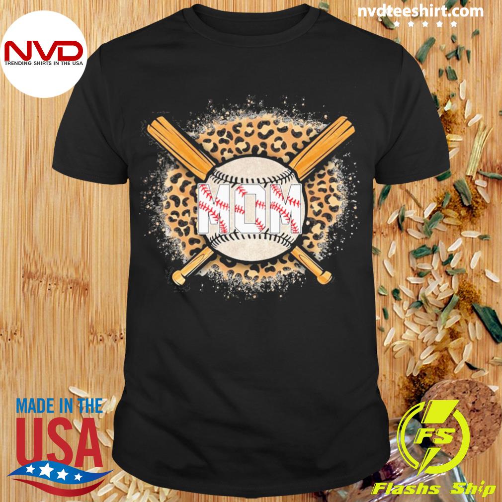 Leopard Baseball Bat Mom Shirt
