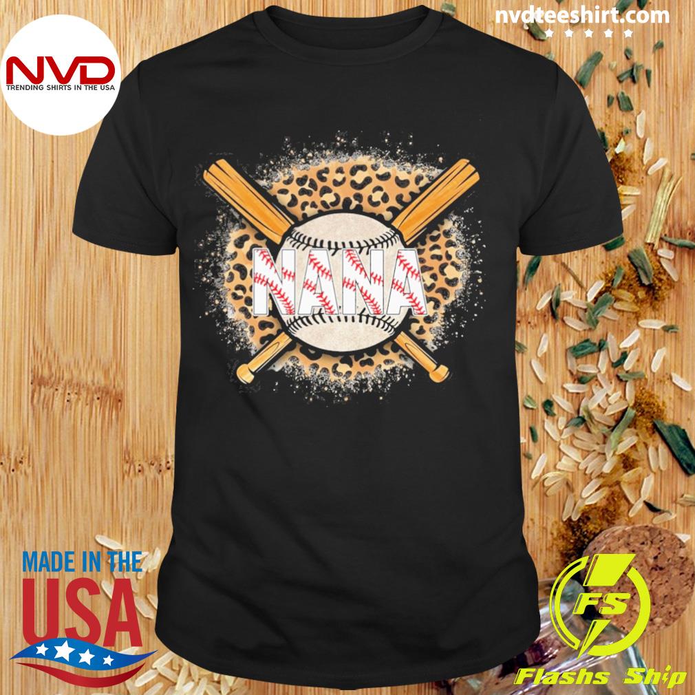 Leopard Baseball Bat Nana Shirt