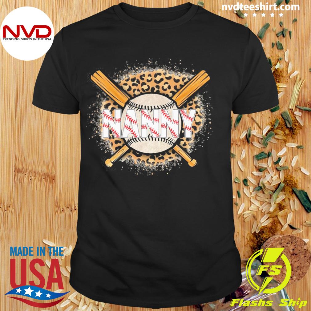 Leopard Baseball Bat Nanny Shirt