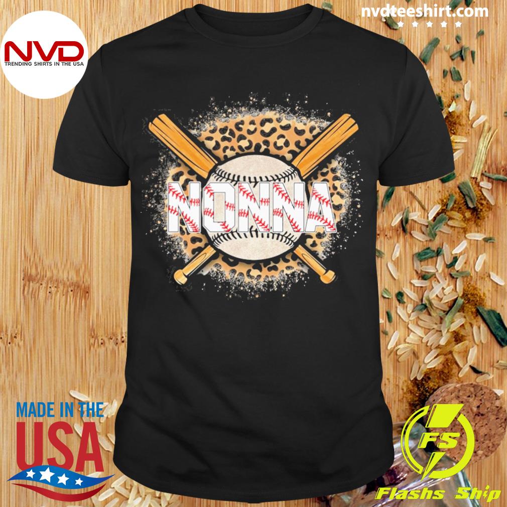 Leopard Baseball Bat Nonna Shirt
