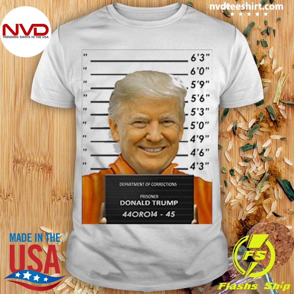 Maga Donald Trump Prison Mugshot Moron 45 Shirt