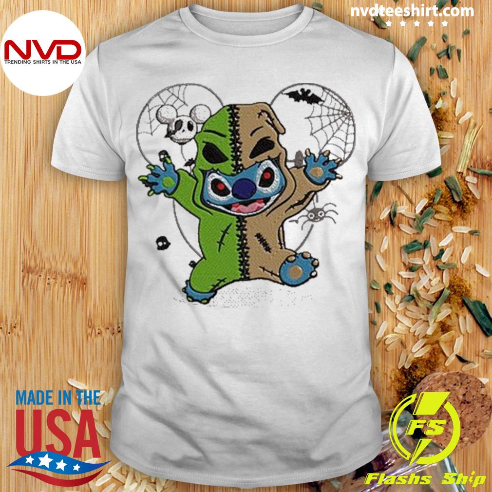 Oogie Boogie Stitch Disney Embroidery Effects Shirt