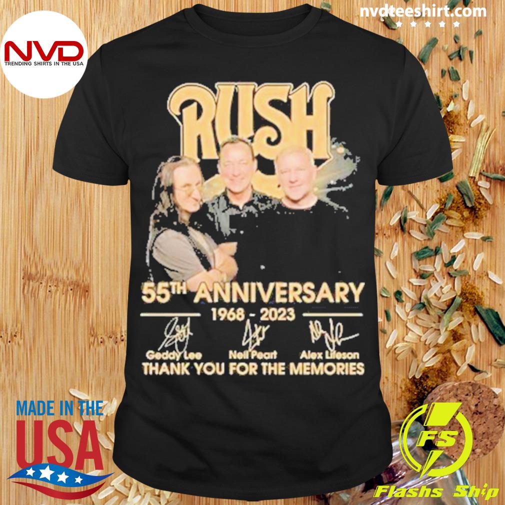 Rush 55th Anniversary 1968-2023 Thank You For The Memories Signatures Shirt