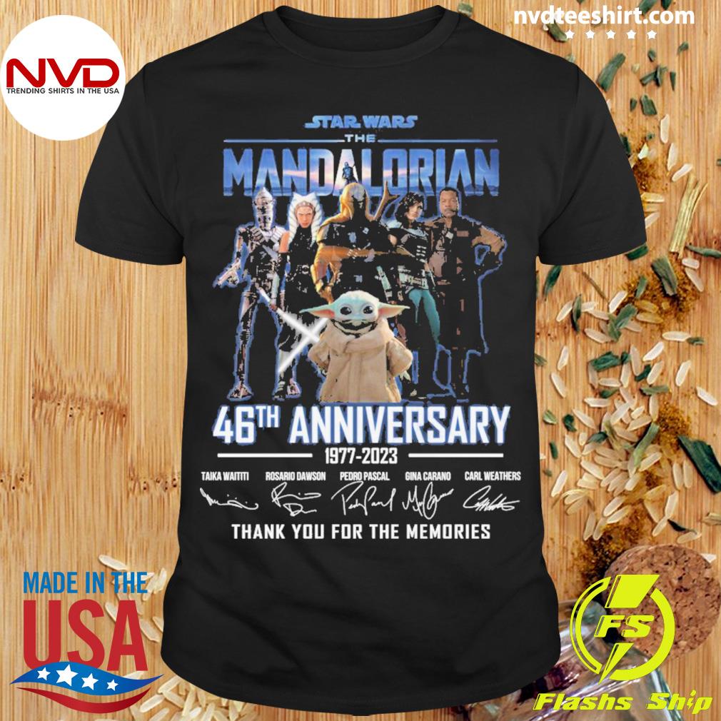 Star Wars The Mandalorian 46th Anniversary 1977-2023 Thank You For The Memories Shirt