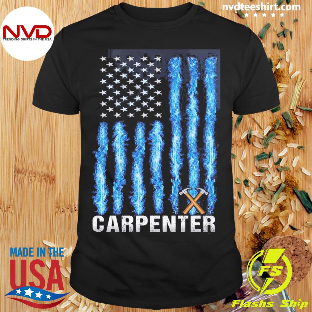 American Flag Carpenter Shirt