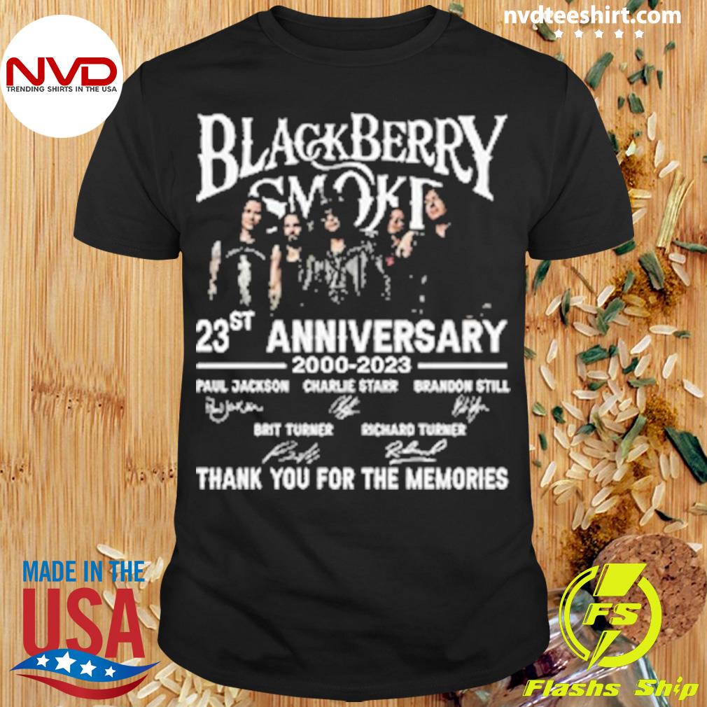 Blackberry Smoke 23th Anniversary 2000-2023 Signature Thank You For The Memories Shirt