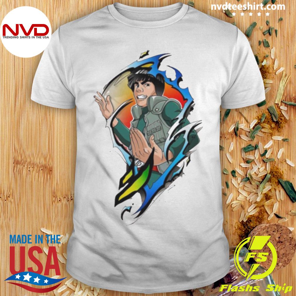 Colored Naruto Shippuden Might Guy Shirt