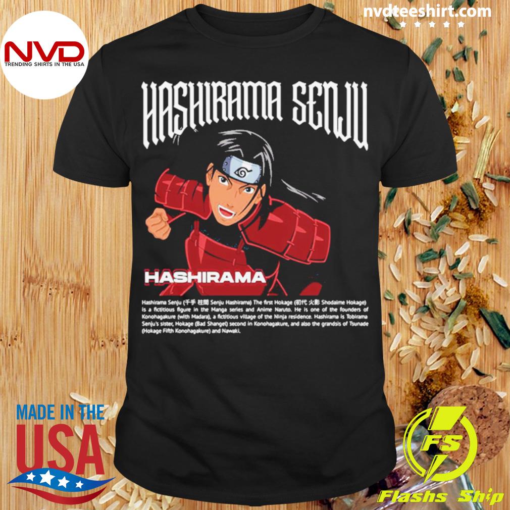 Hashirama Senju Black Hair Naruto Shippuden Shirt