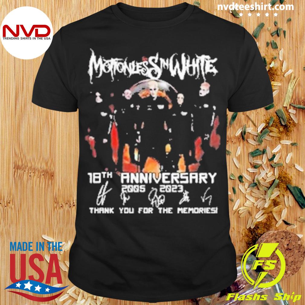Motionless White 18th Anniversary 2005-2023 Signature Thank You For The Memoriesi Shirt