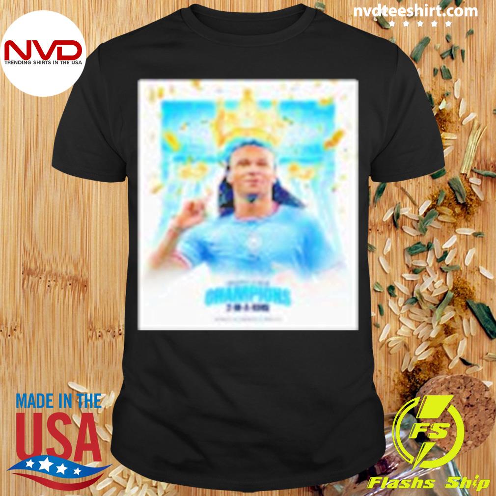 Nathan Ake And Manchester City Premier League Champions 3 In A Row Vintage Shirt