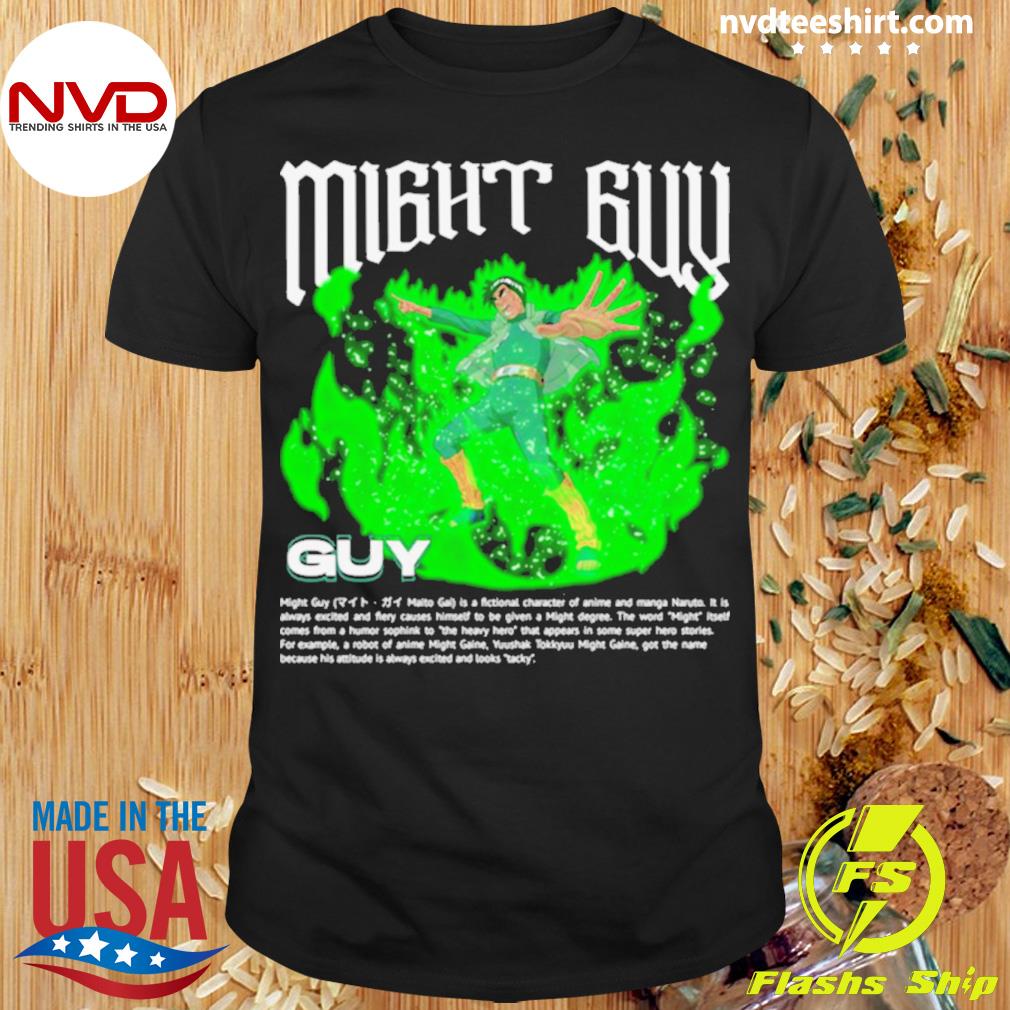 Neon Green Might Guy Naruto Shippuden Shirt