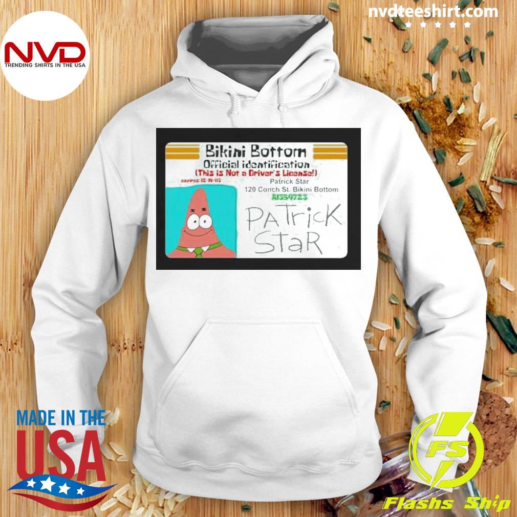 Patrick star discount driver's license hoodie