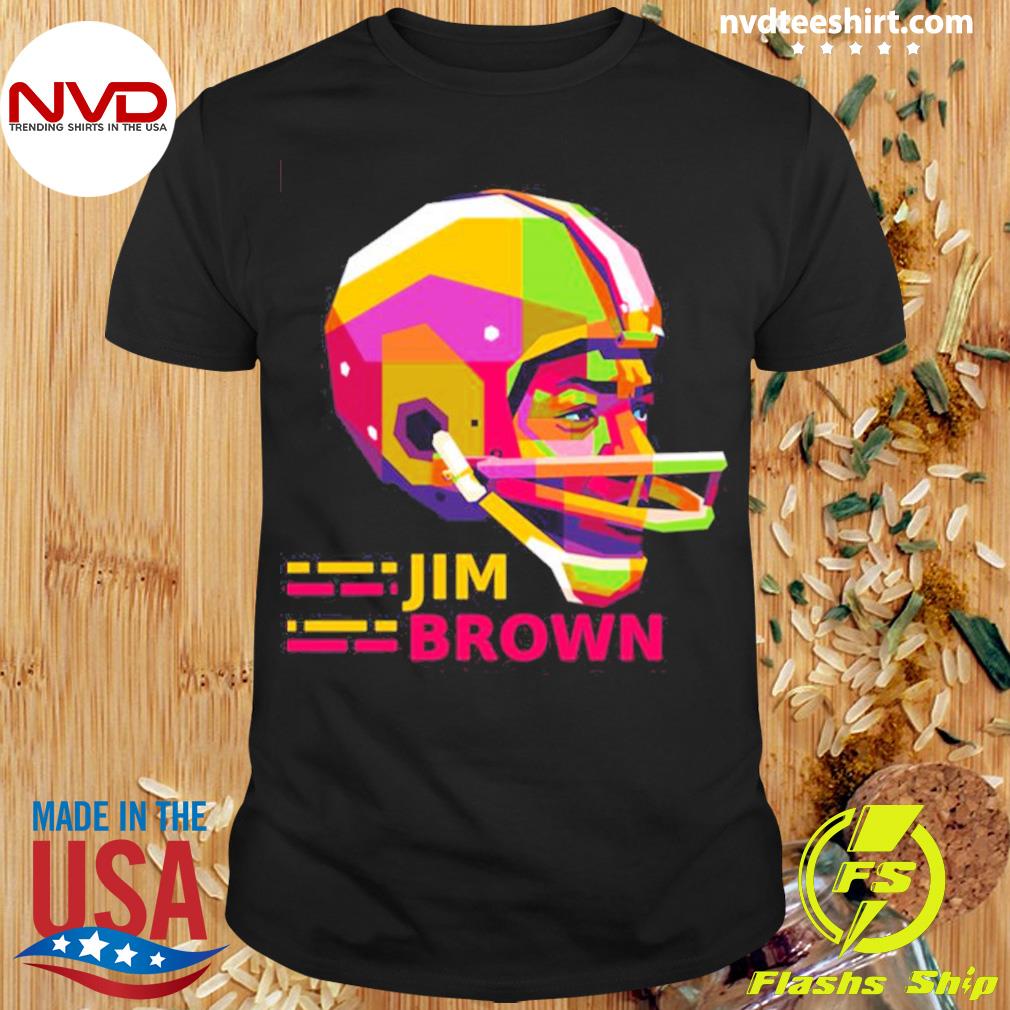 Pop Art Portrait Jim Brown Shirt