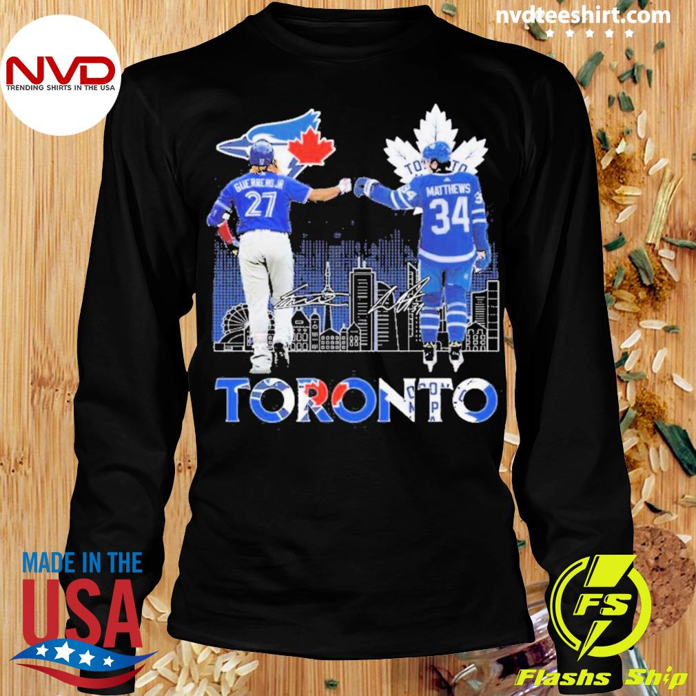 Toronto Sports Vladimir Guerrero Jr. And Auston Matthews Signatures shirt,  hoodie, sweater, long sleeve and tank top