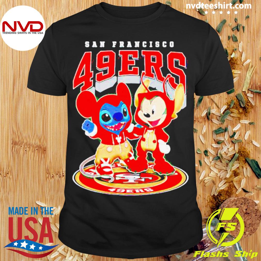 Official San francisco 49ers baseball stitch and mickey T-shirt, hoodie,  tank top, sweater and long sleeve t-shirt