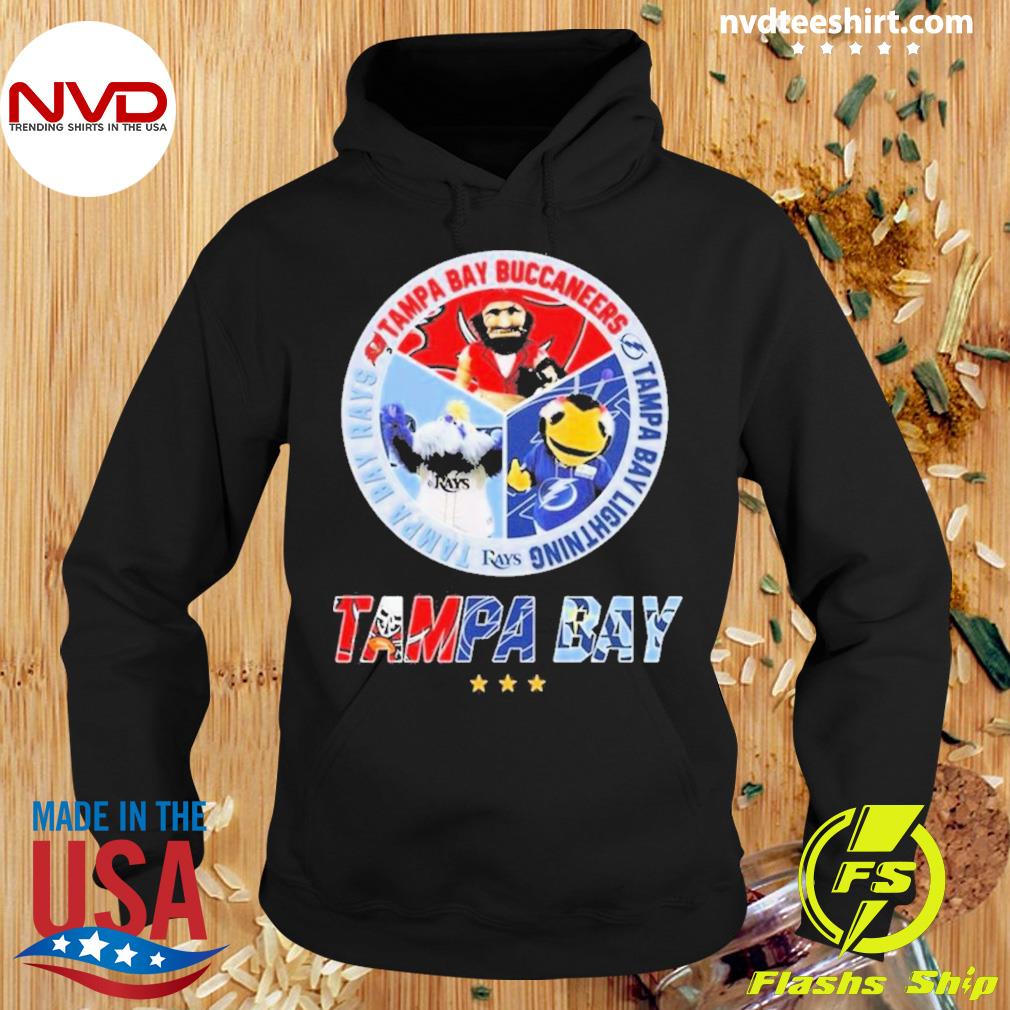 Official Tampa bay buccaneers tampa bay rays tampa bay lightning mascot  2023 shirt, hoodie, sweater, long sleeve and tank top