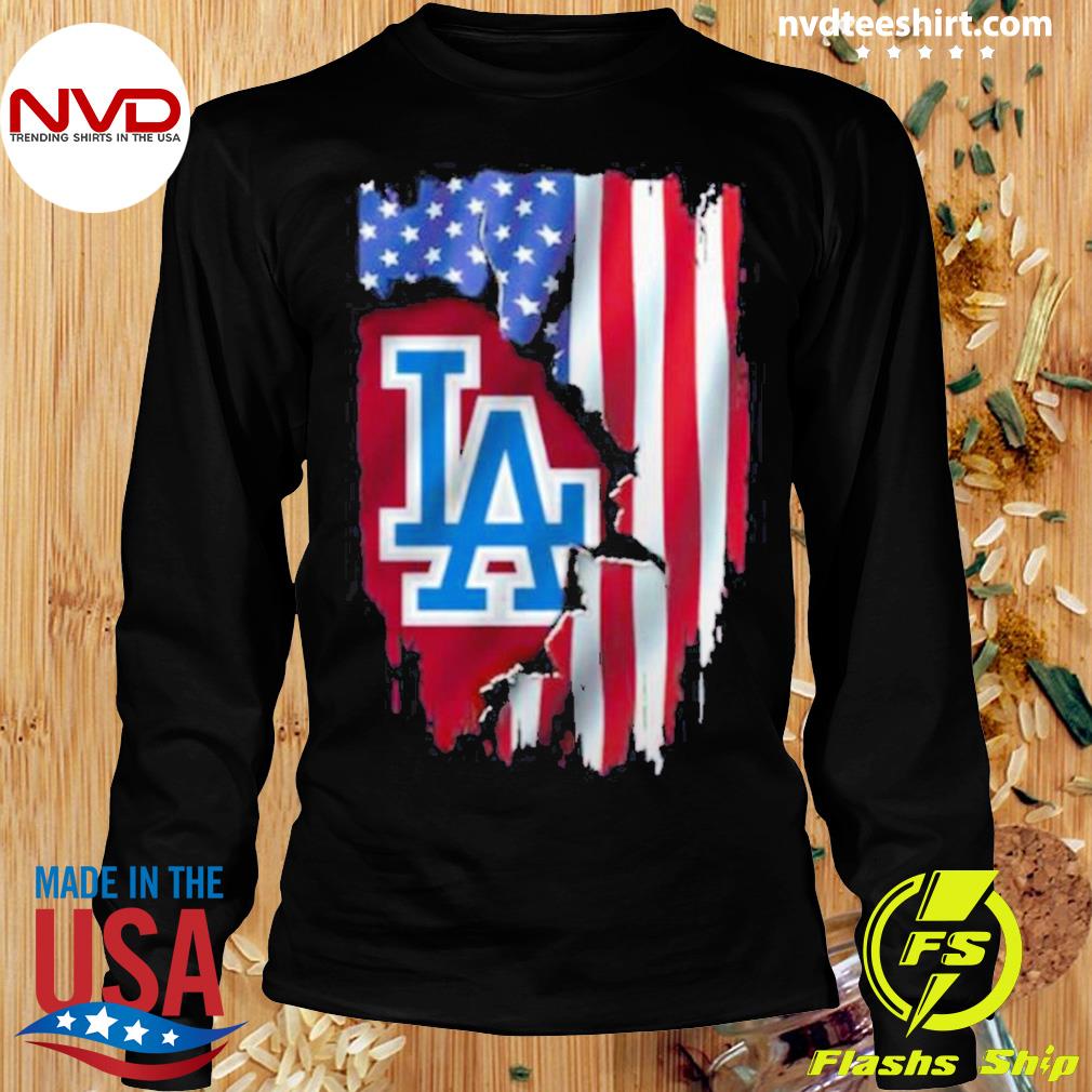 Dodgers american flag clearance shirt