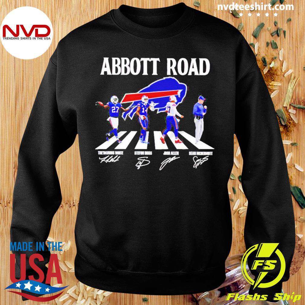 Buffalo Bills Abbott Road Tre'davious White Stefon Diggs Josh Allen And  Sean Mcdermott Signatures Shirt - Limotees