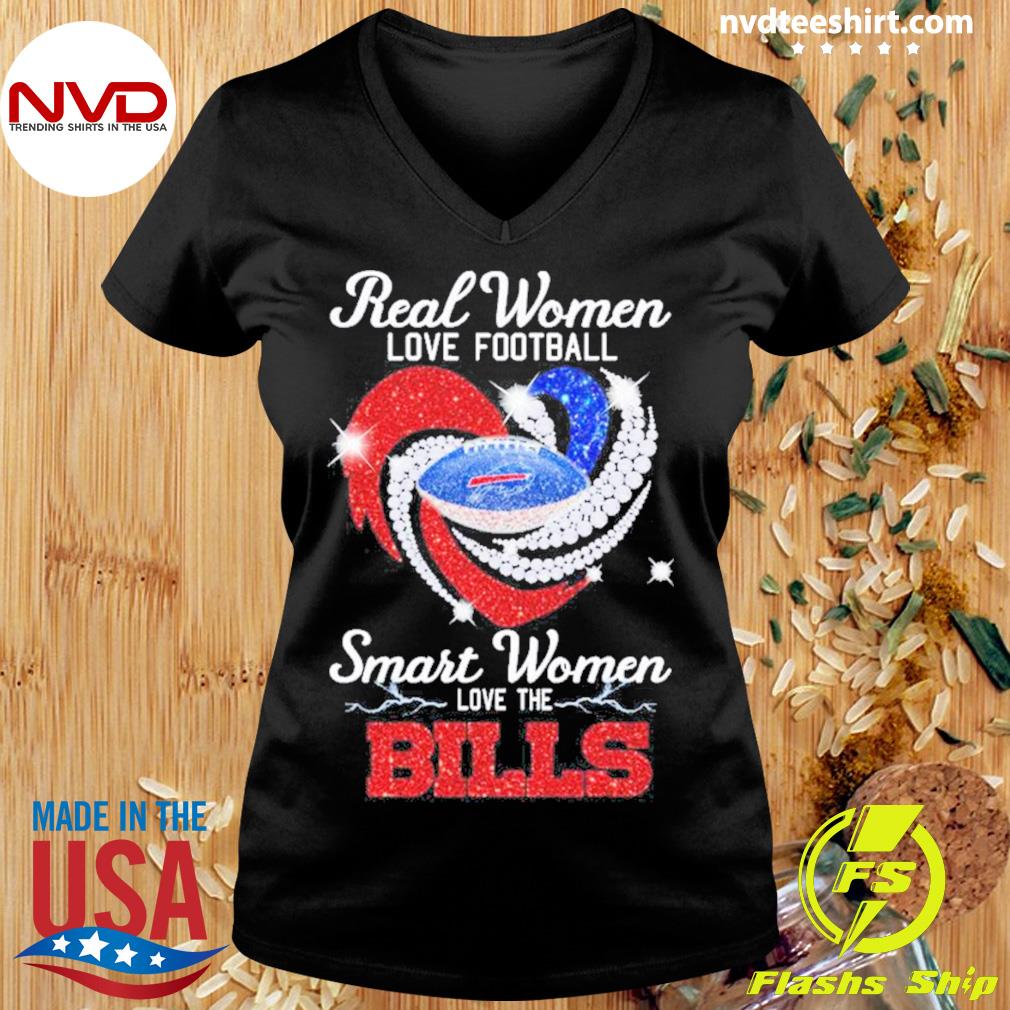 Official Real Women Love Football Smart Women Love The Bills Diamond logo  design shirt, hoodie, tank top, sweater and long sleeve t-shirt