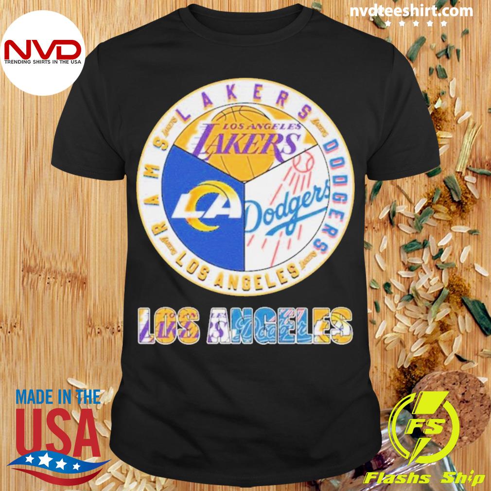 Los Angeles Lakers Dodgers Rams City Champions 2023 shirt, hoodie, sweater,  long sleeve and tank top