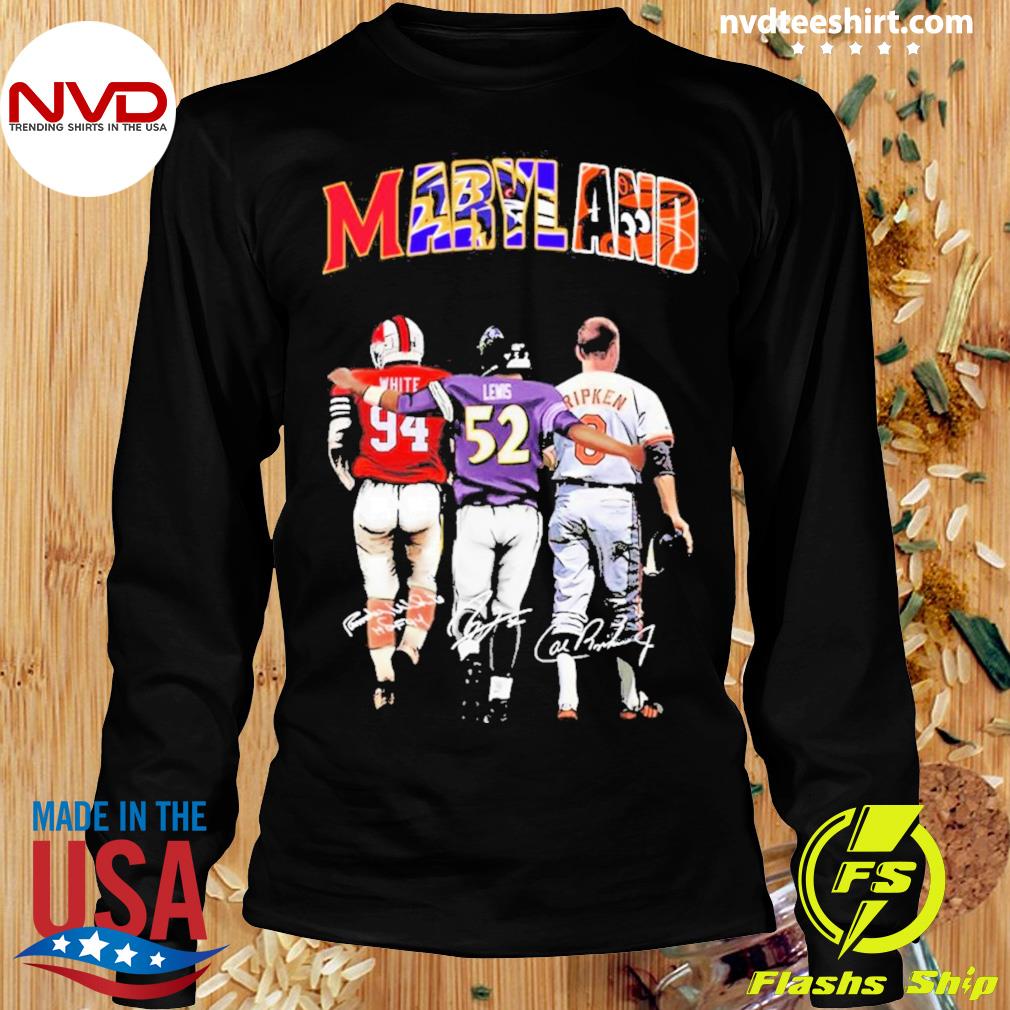 Cal Ripken and Ray Lewis Maryland signatures shirt, hoodie