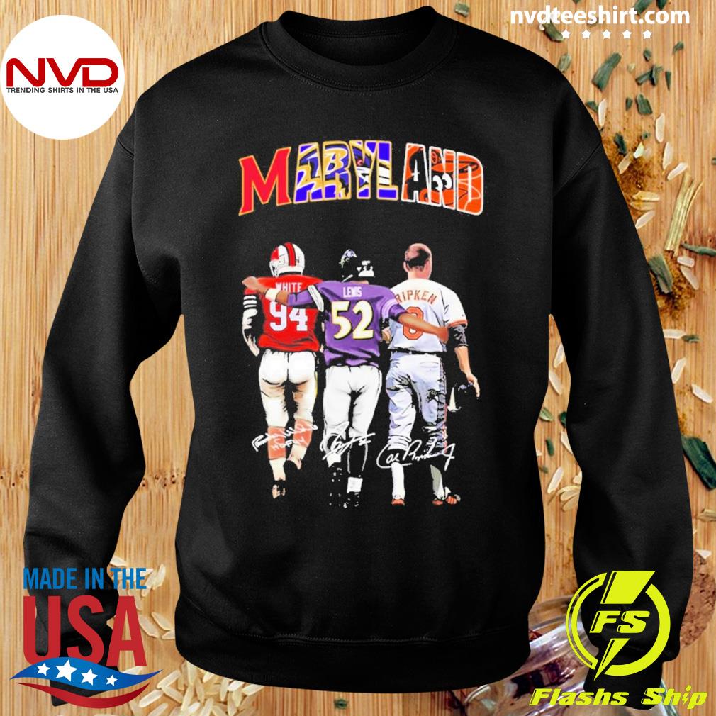 Cal Ripken and Ray Lewis Maryland signatures shirt, hoodie