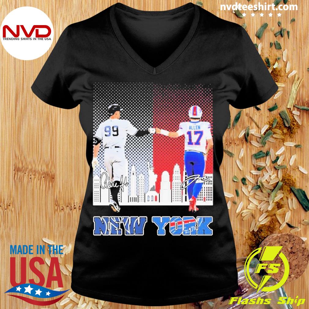 Official New York 2023 Aaron Judge And Josh Allen Signatures Shirt