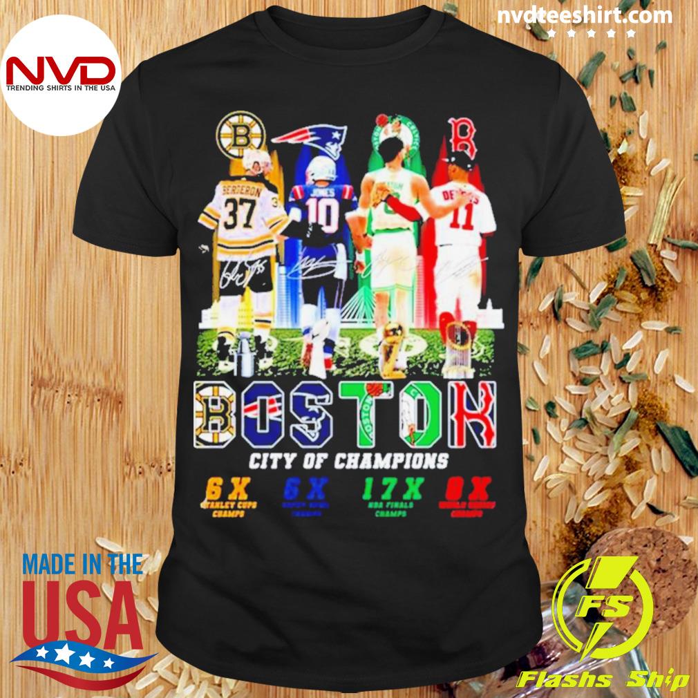 Boston Skyline Sports Teams Players City Of Champions Shirt