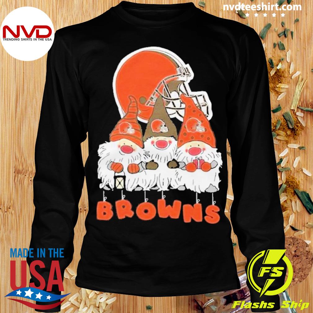 Happy Merry Christmas the Gnomes Cleveland Browns logo shirt