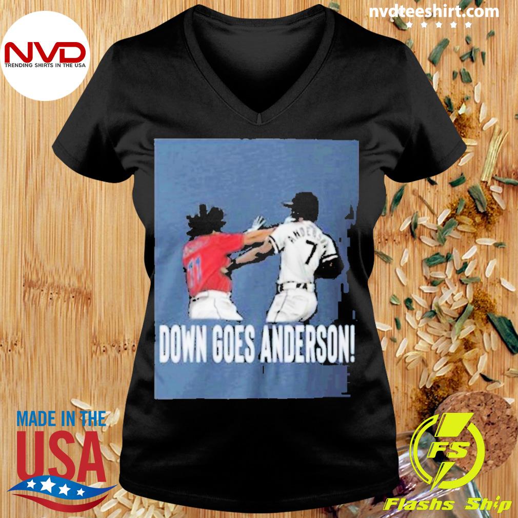 Down Goes Anderson Shirt Down Goes Anderson Tshirt Cleveland Guardians Jose  Ramirez Tim Anderson Shirt Baseball Fight Shirt - Trendingnowe