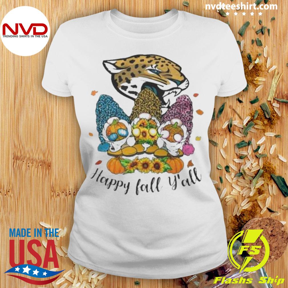 Gnomes Happy Fall Y'all Jacksonville Jaguars Shirt