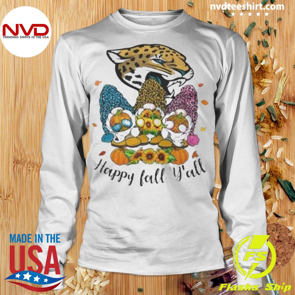 Gnomes Happy Fall Y'all Jacksonville Jaguars Shirt