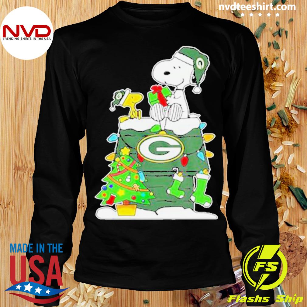 Green Bay Packers Snoopy Family Christmas Shirt - Buzz Sportz